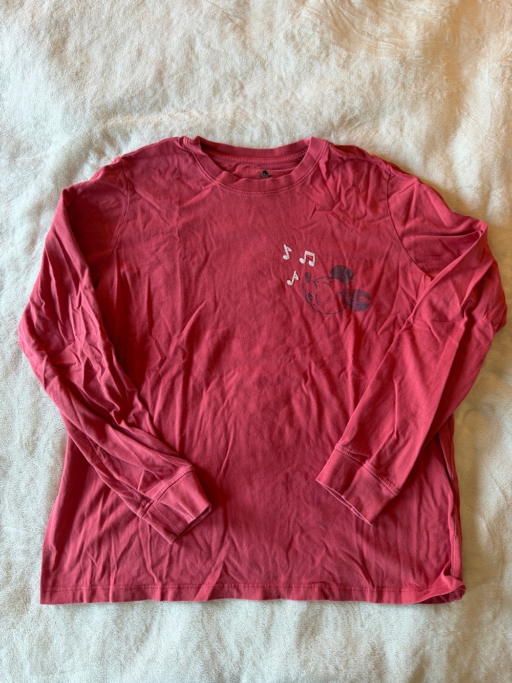 Disney Mickey Mouse The One And Only Embroidered L/S Shirt - Sz Large
